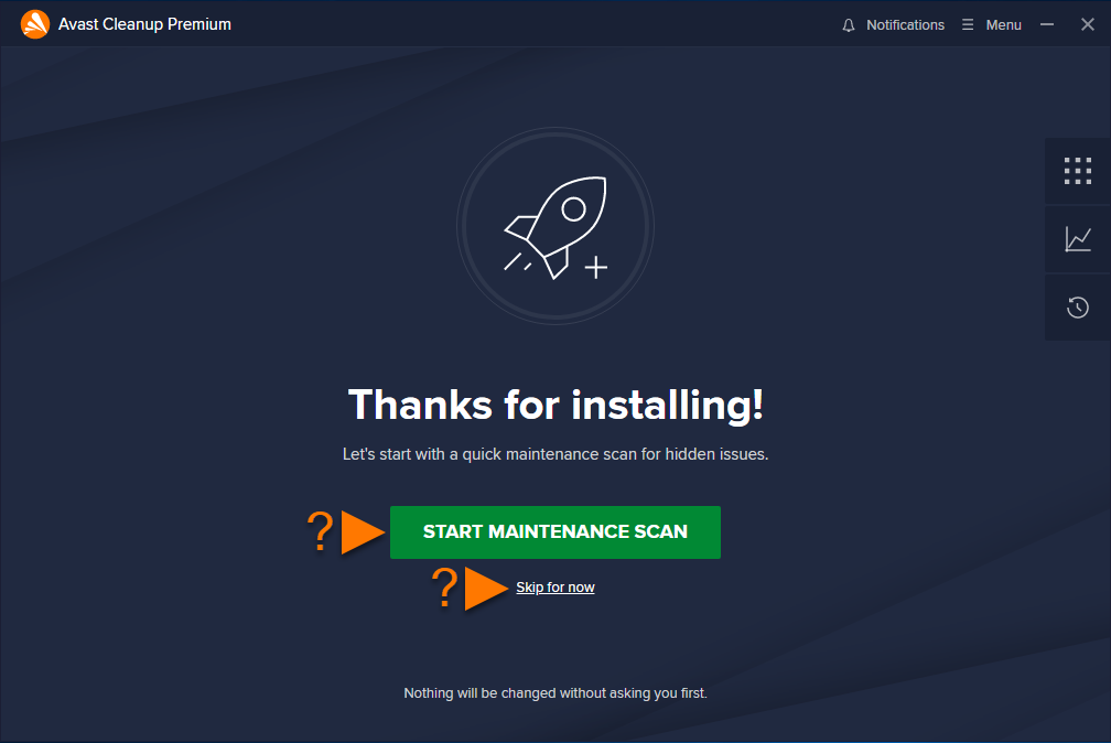 sign up for trial of avast premium clean up