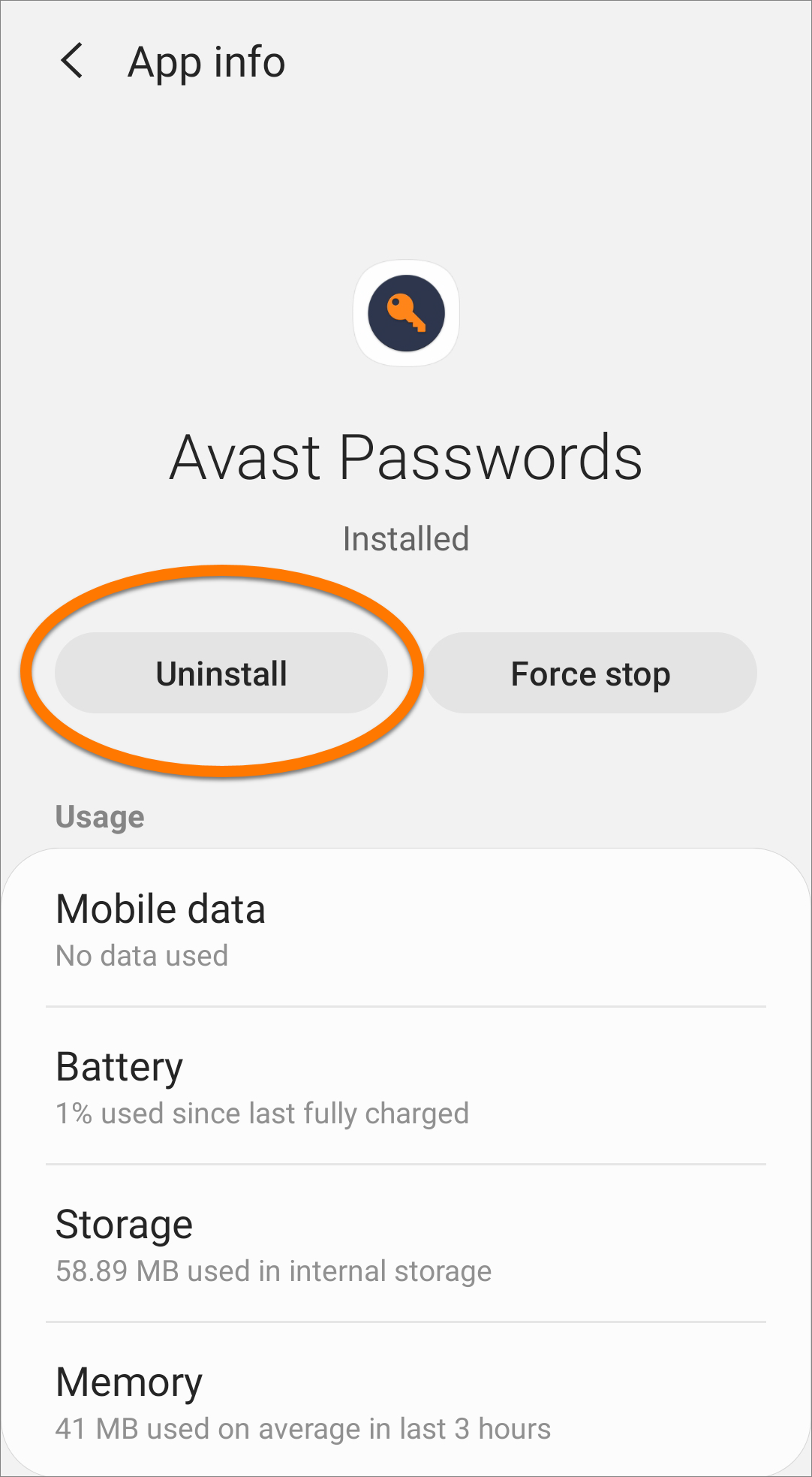 remove avast passwords