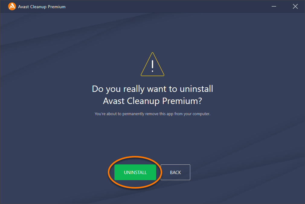 how to remove avast cleanup premium