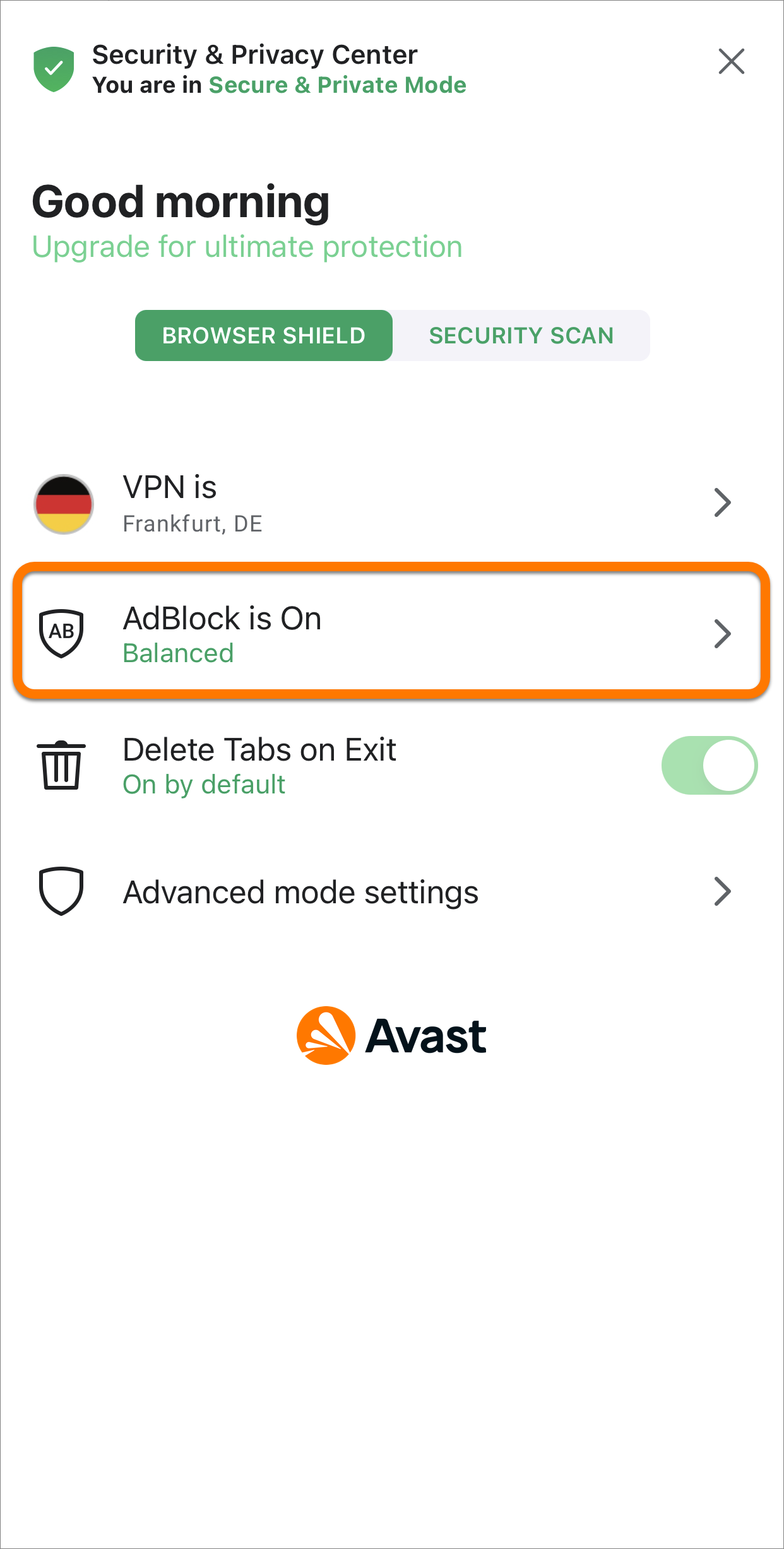 how do i disable avast browser as default