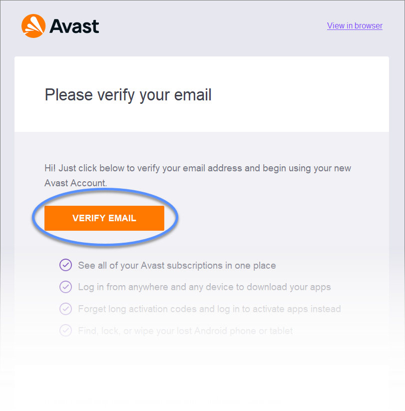 how to call customer support for avast