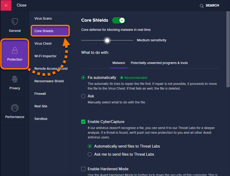 how to turn off avast webshield windows