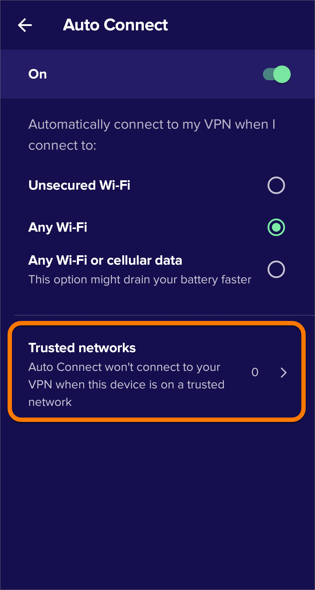 secureline vpn autoconnect