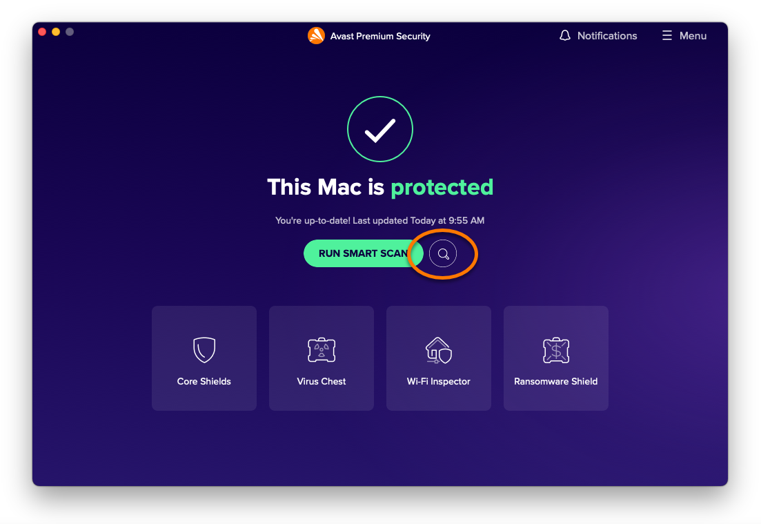check system log in avast security for mac?