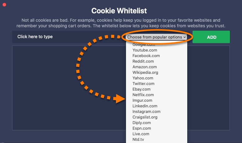 how to whitelist a website for avast