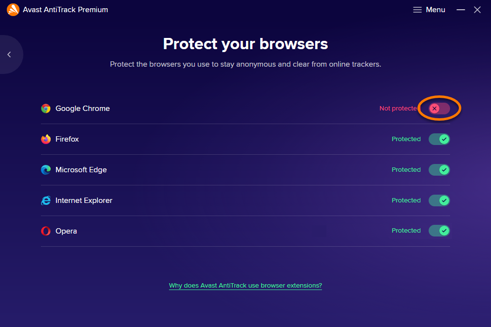 how does avast browser extension work