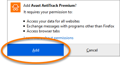 avast firefox extension is green blocked or is red blocked
