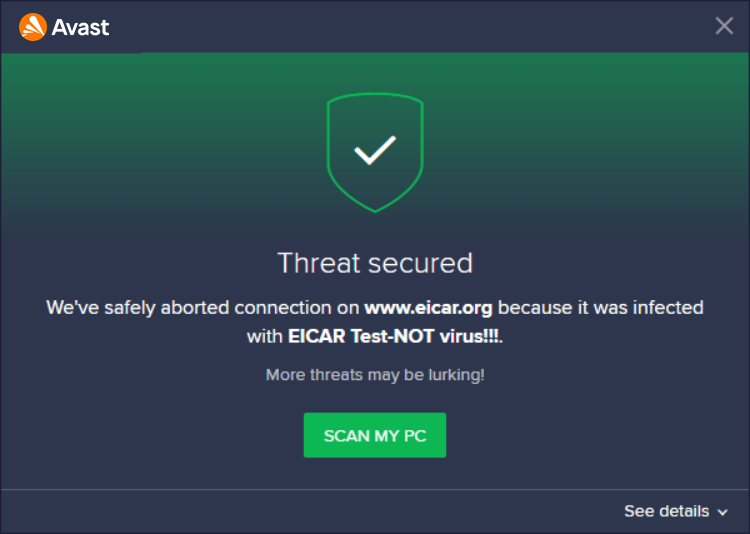 avast blocking sites after xp3 added