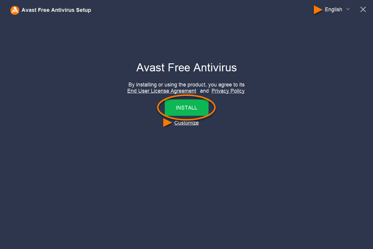 Hvordan setter jeg opp Avast?