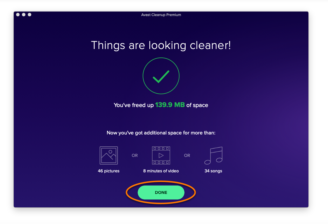 avast cleanup pro preferences option