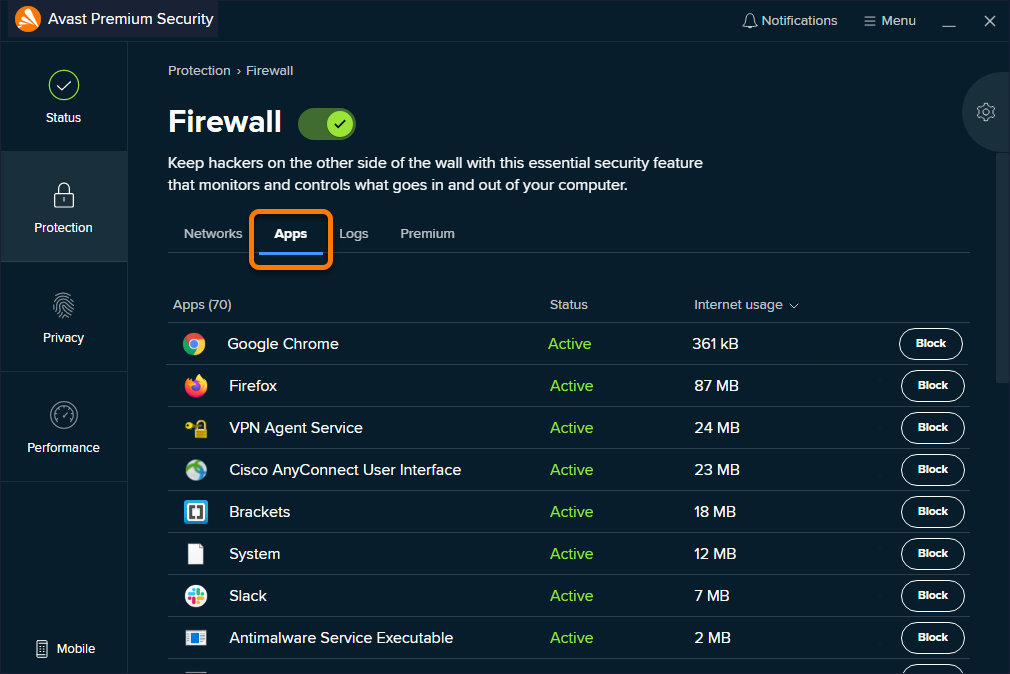 avast firewall blocking network share
