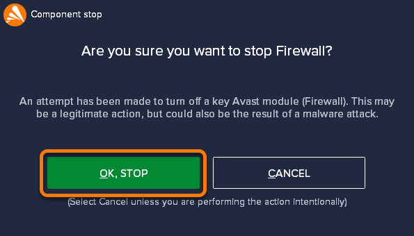 Change avast firewall settings on remote computer