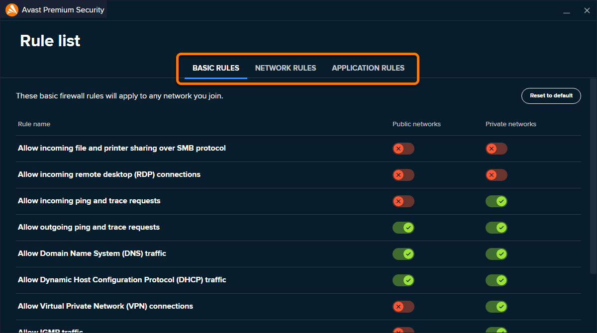 firewall avast blocking sites