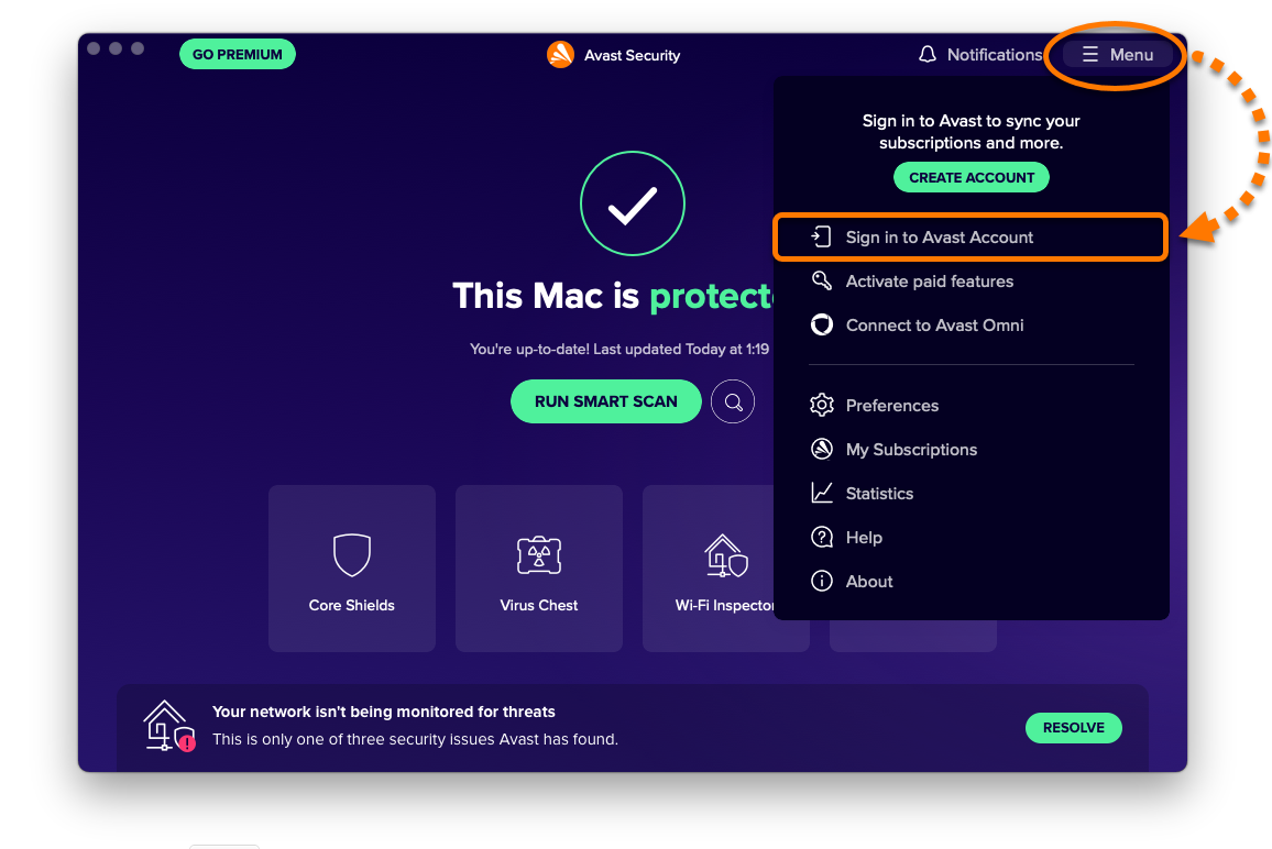 Как восстановить avast premium security