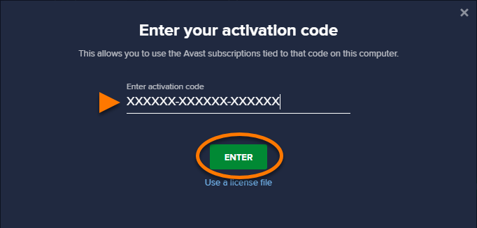 how to insert licence key in avast