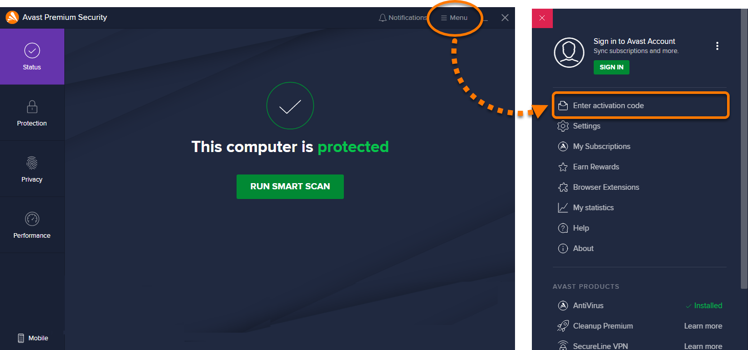 avast security for mac key product
