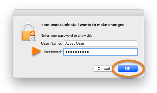uninstall avast mac security