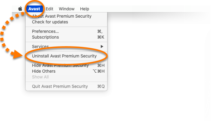 uninstall avast security for mac