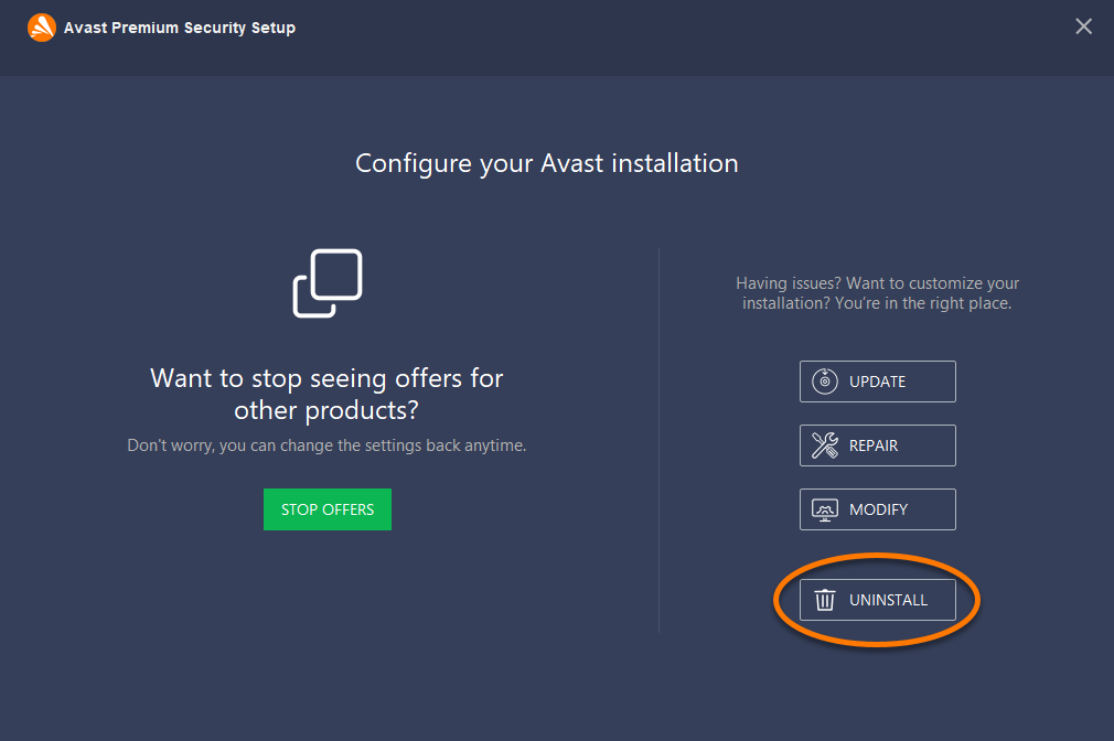 Как восстановить avast premium security