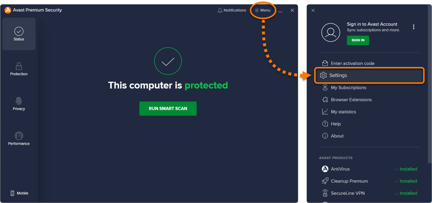 アバスト アンチウイルスでのポップアップ通知の管理方法 アバスト