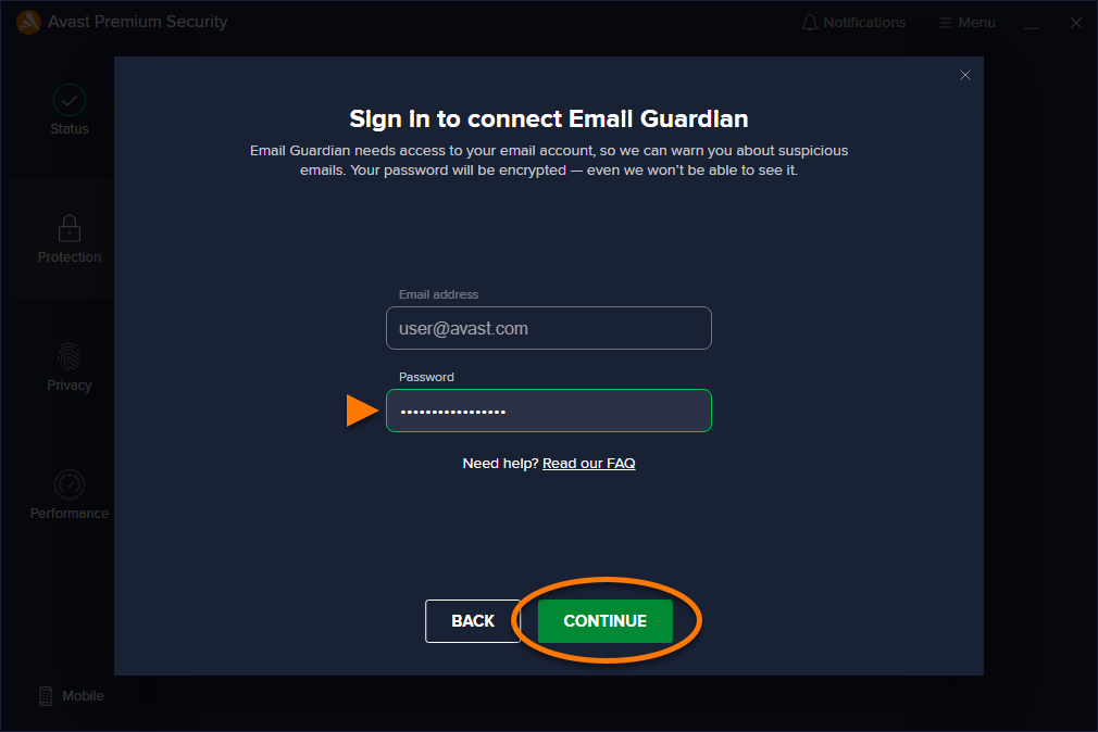 is avast checking my mailbird