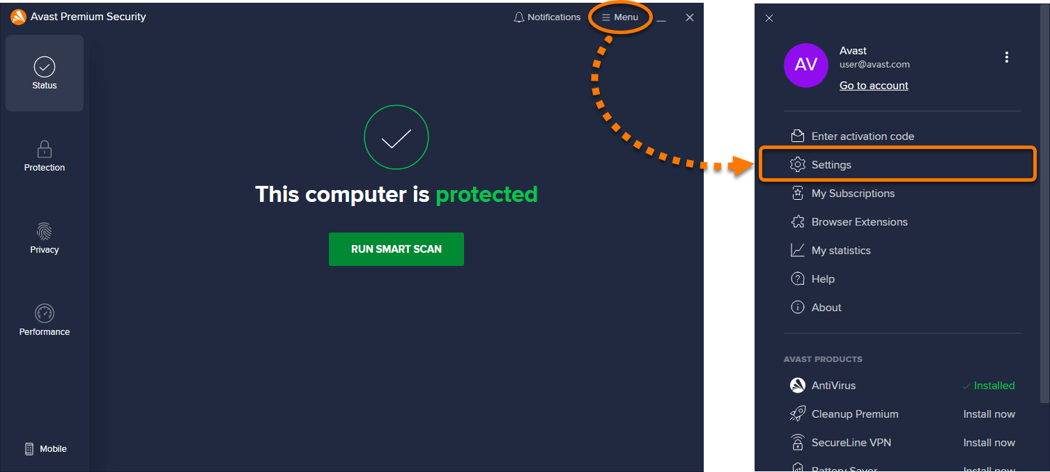 how to disable avast premier usb auto scan