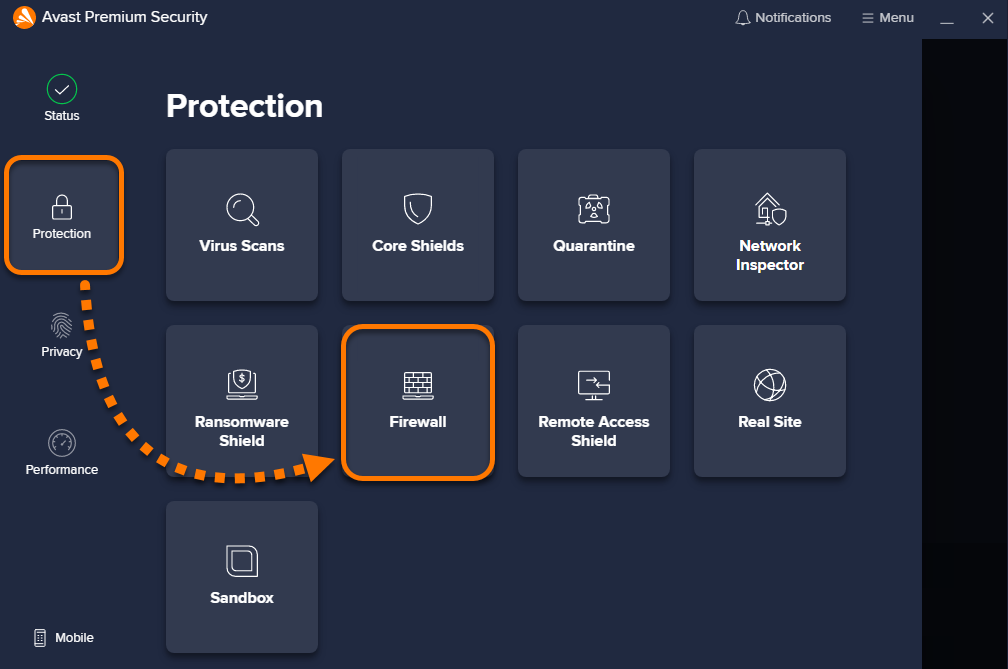 avast firewall settings for public torrent